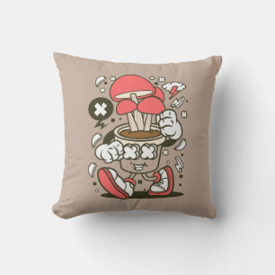 Cool Potted Mushroom Character Cartoon Cushion