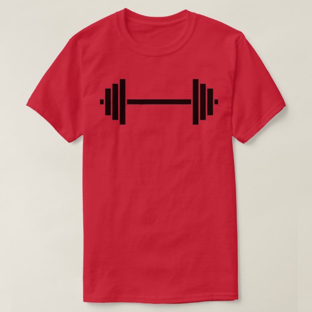 Cool Powerlifting Weightlifting Barbell  T-Shirt (Design Front)