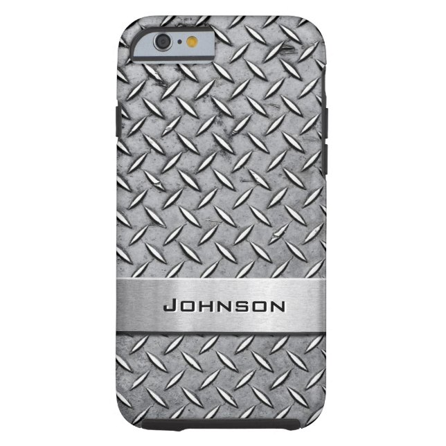 Cool Premium Diamond Cut Metallic Plate Pattern Case-Mate iPhone Case (Back)