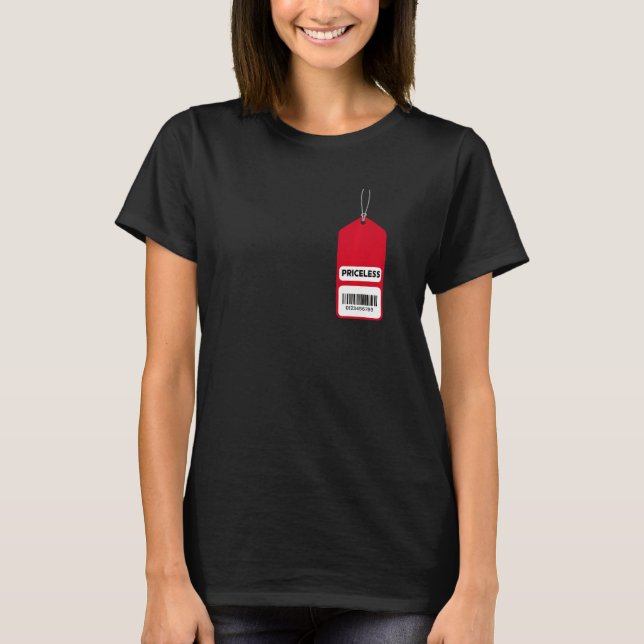 Cool Price Tag Barcode Priceless T-Shirt (Front)