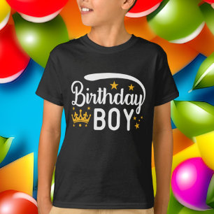 cool Prince Birthday boy word art  T-Shirt