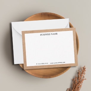 Cool Printed Kraft White Business Card