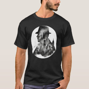 Cool Private Eye Or Detective Silhouette New York T-Shirt