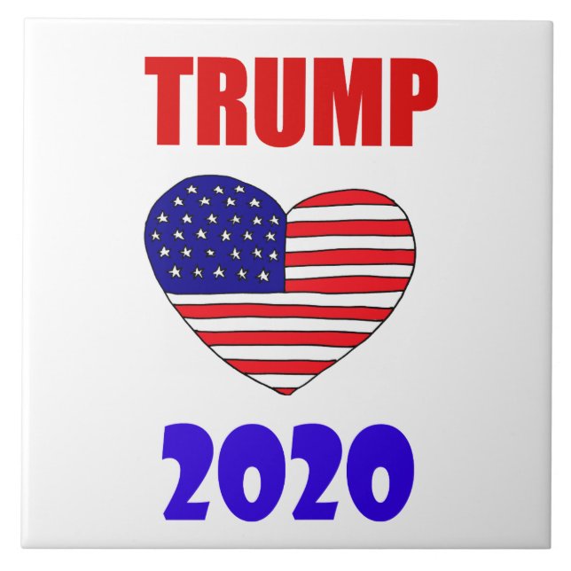 Cool Pro Donald Trump 2020 for President Tile (Front)