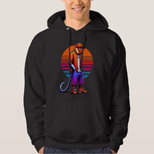 Cool Proboscis Monkey Modern Urban Style Sunset Re Hoodie