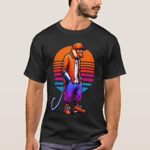 Cool Proboscis Monkey Modern Urban Style Sunset Re T-Shirt