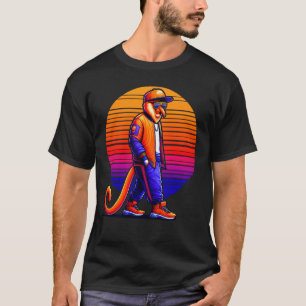 Cool Proboscis Monkey Modern Urban Style Sunset Re T-Shirt