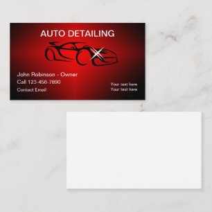 Cool Professional Auto Detailing Business Cards