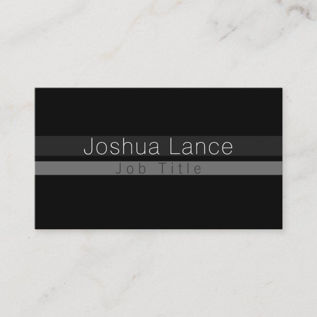 Cool Professional Grey and Black Stripes Business Card (Front)
