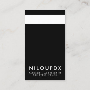 Cool Professional  Modern  Black White Striped Business Card