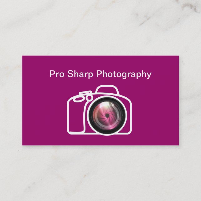 Cool Professional Photographer Business Cards (Front)