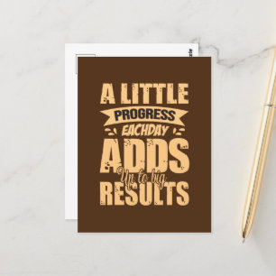 cool progress encouragement word art  postcard