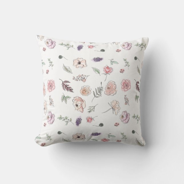 Cool Promotion Bohemian Chic Floral Boho Girl Cushion (Front)