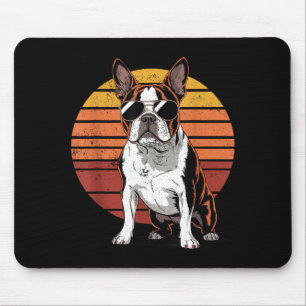 Cool proud boston terrier men women vintage dog mouse mat