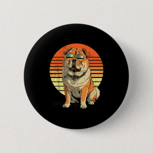 Cool proud chow chow men women vintage dog lovers  6 cm round badge