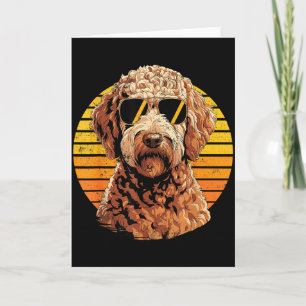 Cool proud doodle men women vintage dog lovers card