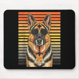 Cool proud german shepherd men women vintage dog mouse mat