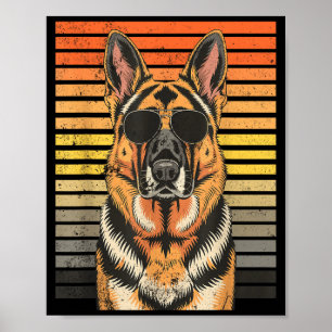 Cool proud german shepherd men women vintage dog poster