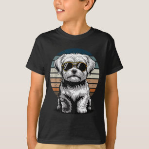 Cool proud maltese men women vintage dog lovers T-Shirt