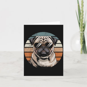 Cool Proud Pug Men Women Vintage Dog Owners Card