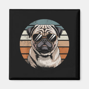 Cool Proud Pug Men Women Vintage Dog Owners Magnet