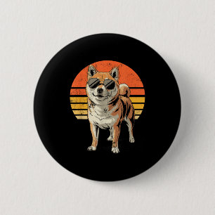 Cool Proud Shiba Inu Men Women Vintage Dog Owners  6 Cm Round Badge