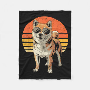 Cool Proud Shiba Inu Men Women Vintage Dog Owners  Fleece Blanket