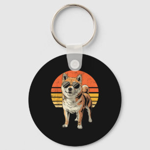 Cool Proud Shiba Inu Men Women Vintage Dog Owners  Key Ring