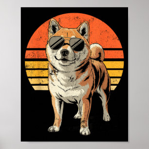 Cool Proud Shiba Inu Men Women Vintage Dog Owners  Poster