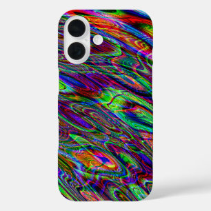 Cool Psychedelic Hippie Acid Trip Tie Dye Marbling iPhone 16 Case