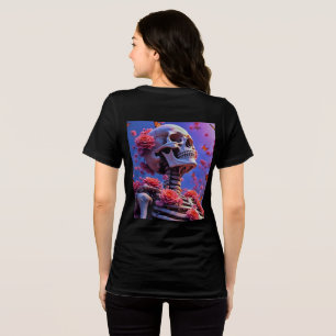 Cool Psychedelic Skeleton Neon Cyberpunk Aesthetic Tri-Blend Shirt