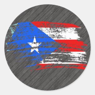 Cool Puerto Rican flag design Classic Round Sticker