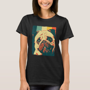 Cool Pug Black Pug Dog Vintage 80s 90s T-Shirt