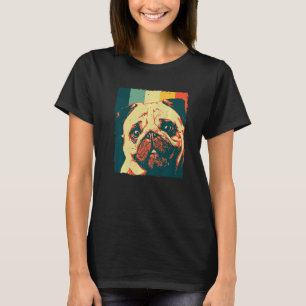 Cool Pug Black Pug Dog Vintage 80s 90s T-Shirt