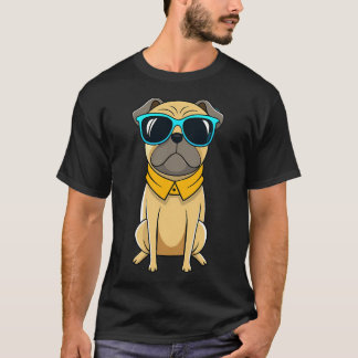 Cool Pug with Sunglasses T-Shirt