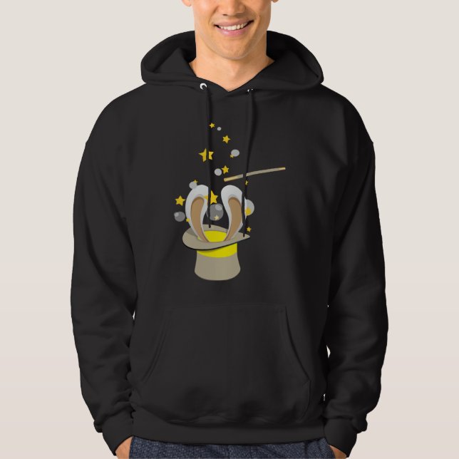 Cool Pulling A Rabbit Out Of The Hat Magicians Hoodie (Front)