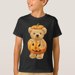 Cool Pumpkin And Bear For Halloween T-Shirt