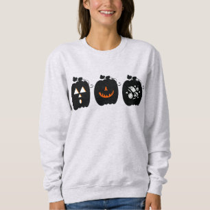 Cool Pumpkin Design Retro Halloween Sweatshirt