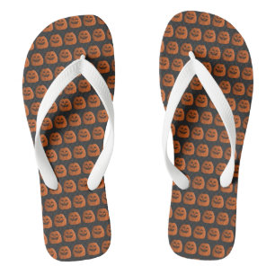 Cool Pumpkin Flip Flops
