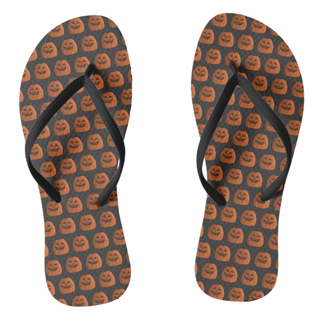 Cool Pumpkin Flip Flops (Footbed)