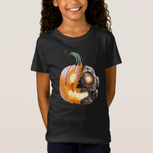 Cool Pumpkin Robot Halloween Thanksgiving Harvest T-Shirt