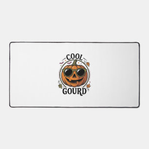 Cool Pumpkin Shirt Vintage Engraved Halloween Sung Desk Mat