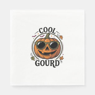 Cool Pumpkin Shirt Vintage Engraved Halloween Sung Napkin