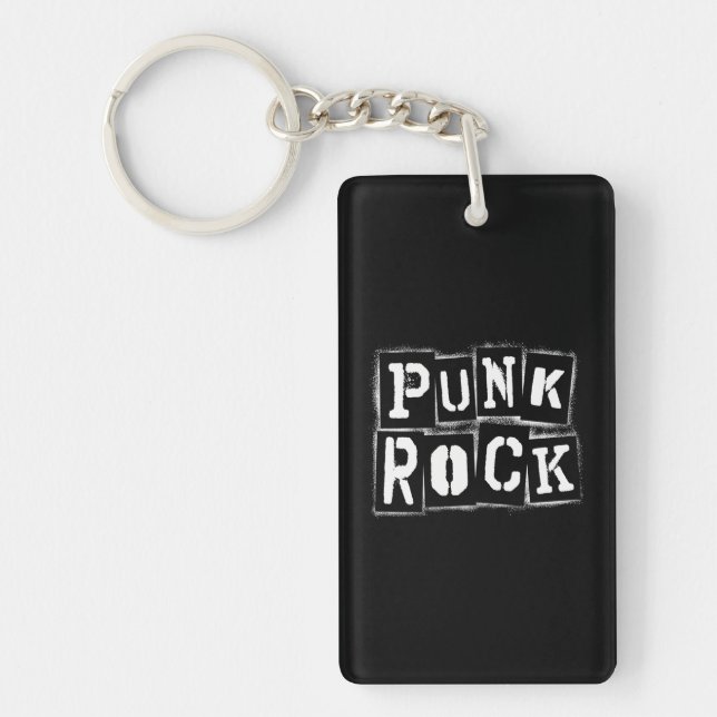 Cool Punk Rock Punkrock Hardrock Music Rockn Roll Key Ring (Front)