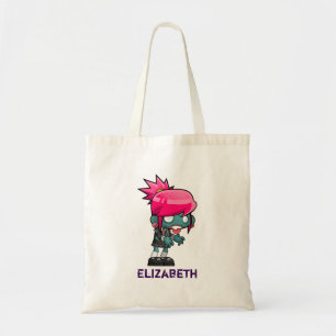 Cool Punk Rock Zombie Girl Personalised Tote Bag