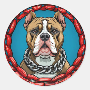 Cool Purebred Dog Classic Round Sticker