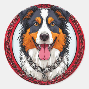 Cool Purebred Dog Classic Round Sticker