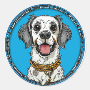 Cool Purebred Dog Classic Round Sticker