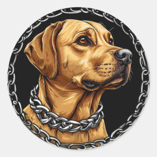 Cool Purebred Dog Classic Round Sticker