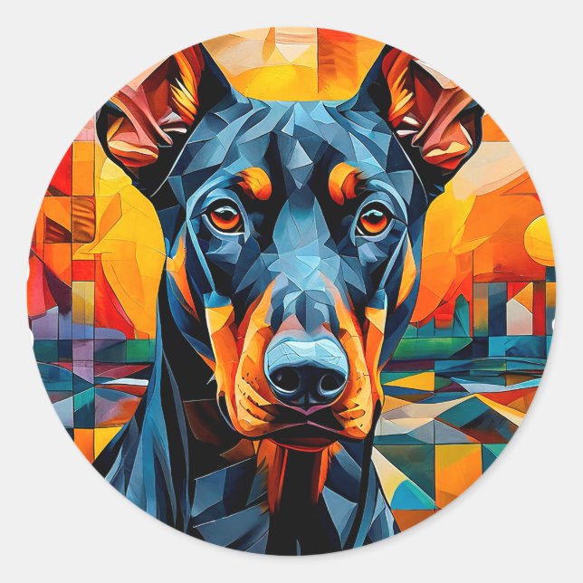 Cool Purebred Dog Classic Round Sticker (Front)